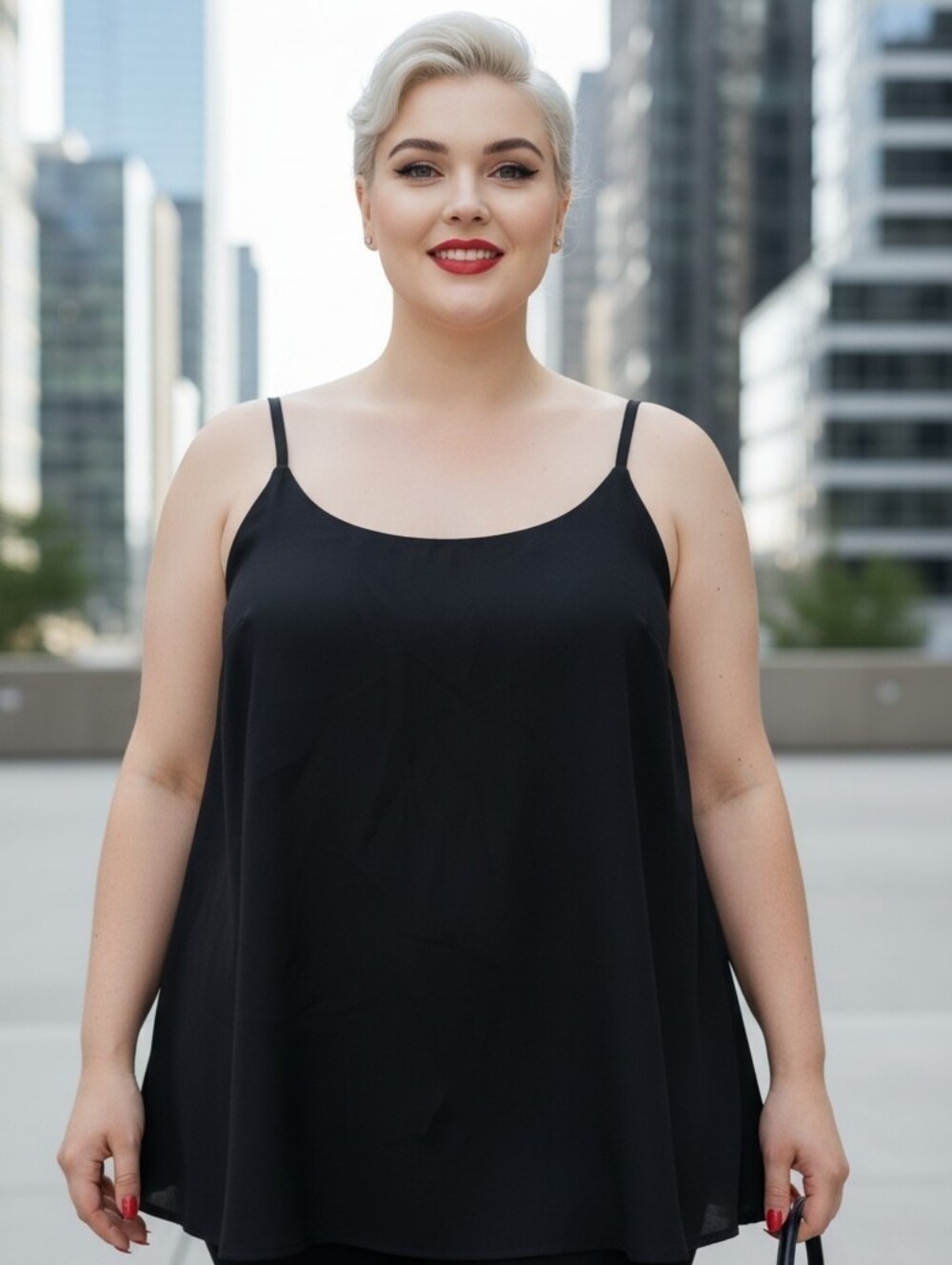 Spiegel Black Plus-Size Camisole Tank